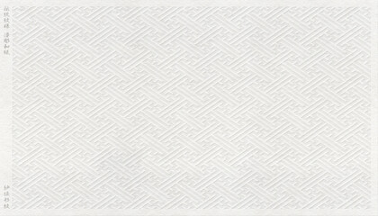 日本の伝統「紗綾形」紋を浮彫り加工した、立体感ある白い和紙