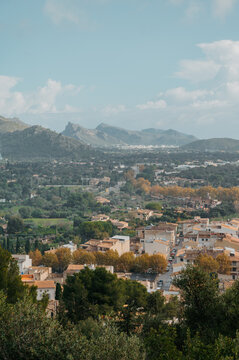 Pollen&ccedil;a valley and Serra de Tramuntana from Mirador des Calvari
