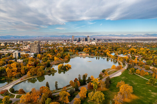 Denver's City Park with Skyline