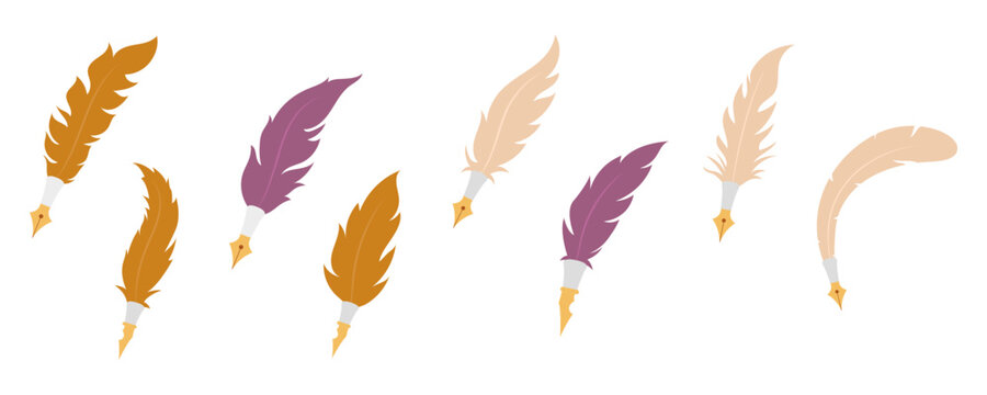 Quill Pen Set Illustration