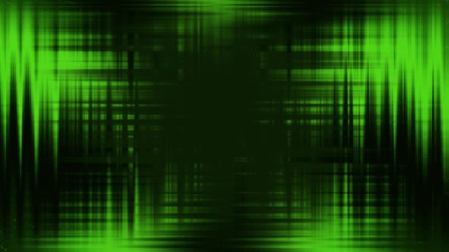 Moody green tech backdrop featuring vertical linear patterns forming a dimensional grid with a high-tech atmosphere.