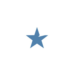 Obraz premium Simple Blue Star on White Background - Minimalist Icon