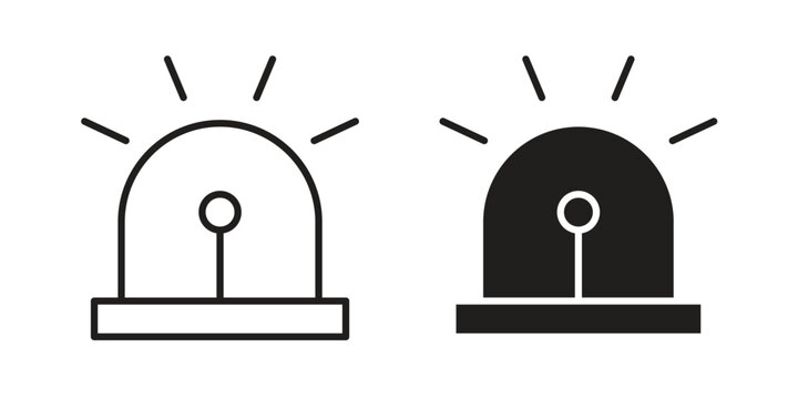 Siren icon elements. A modern flat and line icons set