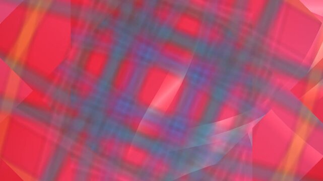 Vibrant Red Plaid Pattern Background Animation.