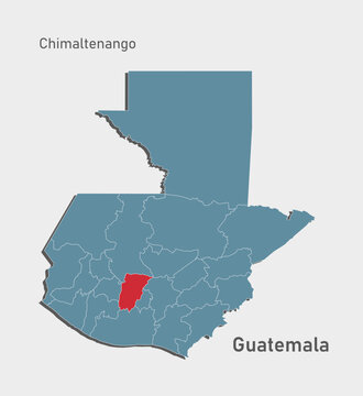 Vector map of Guatemala - Chimaltenango Department