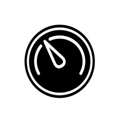 Speedometer, Gauge icon. Vector graphic, not Artificial Intelligence, logo illustration. Replaceable vector design.
