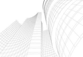 Fototapeta premium abstract 3d architecture