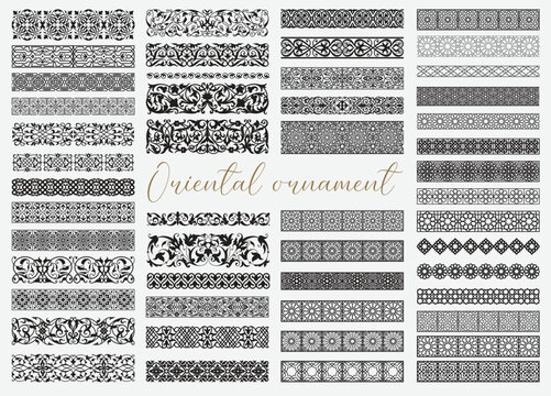 Oriental Arabian seamless border ornament