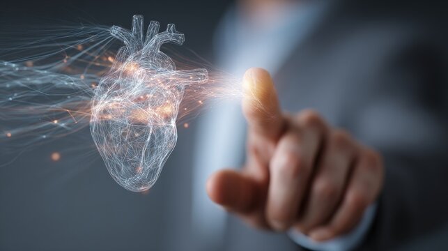 Innovative Medical Technology Human Heart Interface.