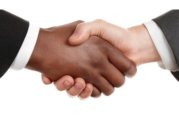 Obraz premium Business handshake between two professionals transparent png