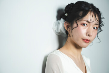 ウェディングドレスを着た花嫁