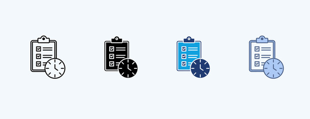  Planning Multiple Icon Illustration Vector