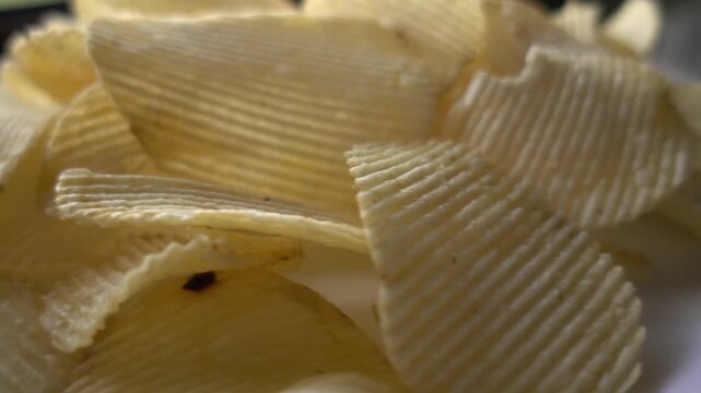 Potato crips snack. Processed food