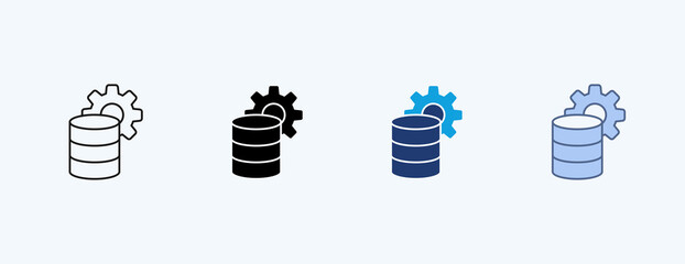  Data Multiple Icon Illustration Vector