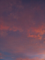 sunset sky with clouds