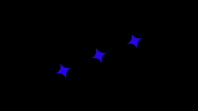 Twinkling stars blinking Sparkle twinkle star shine animation 4K loop, white cartoon blinking doodle stars, motion, glitter twinkle effects, flat vector style