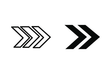 Double chevron arrow icons pointing right, signifying next, forward, or fast forward.