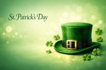 St. Patrick&rsquo;s Day Banner with Leprechaun Hat