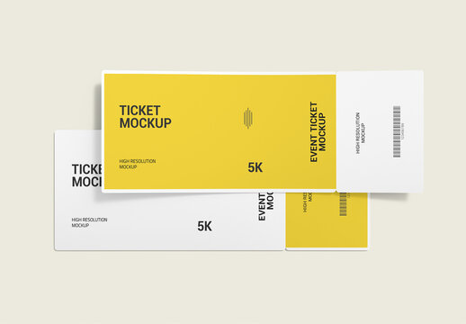 Event Ticket Mockup Set Template
