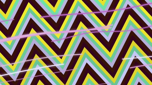 Vibrant Zigzag Pattern with Rainbow Colors.
