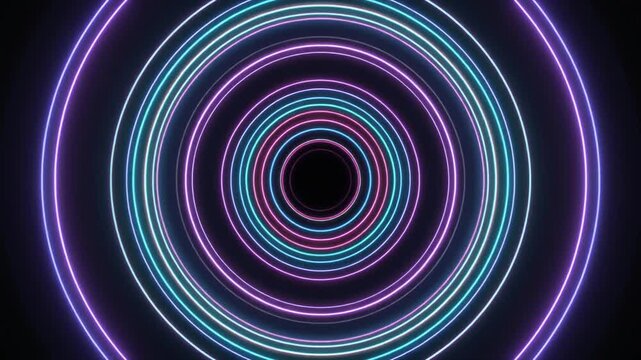Futuristic holographic pulse beam animation layered wave rings spreading center subtle neon seamless surreal ambience cascading softly abstract unique style ultra realistic cinematic loop
