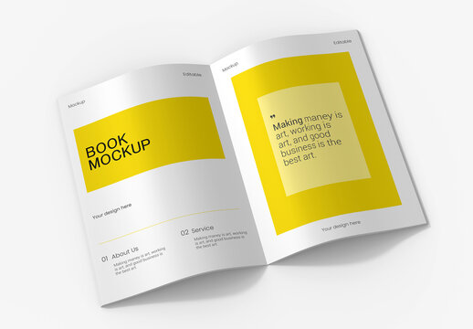 Book Spread Mockup Template