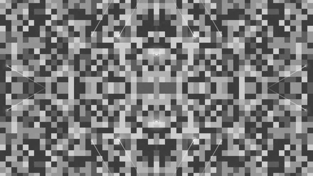 Pixelated Black and White Pattern Background.