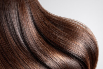 Fototapeta premium background of healthy, strong, chestnut-colored female hair