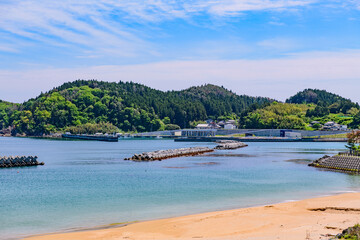 三陸 陸前高田の広田海水浴場

