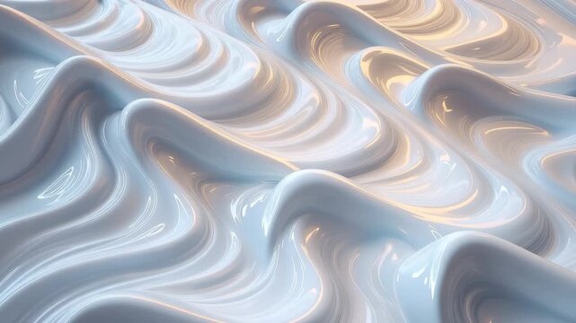 Fluid movement of abstract liquid surface creates dynamic visual patterns in a swirling motion at any time of day