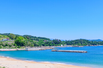 三陸 陸前高田の広田海水浴場
