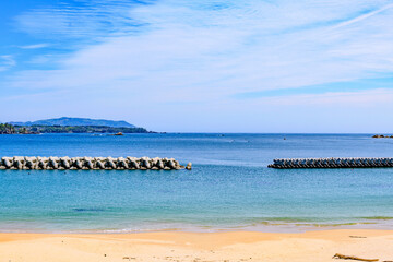 三陸 陸前高田の広田海水浴場
