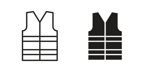 Vest jacket icons with different styles. Vector logo illustration simple design. © Bell
