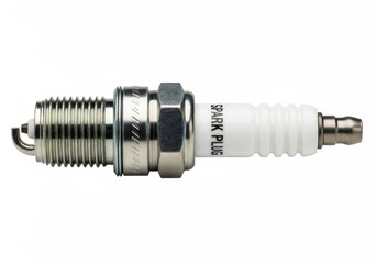 Spark plug on white background for automotive and industrial use