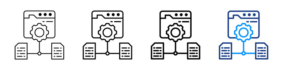 Fototapeta premium Software Framework Icon Different Style Outline Collection Set.