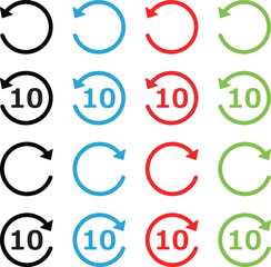 早送りと巻き戻しのアイコン