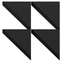 3D Black Diagonal Triangle Grid Abstract Shape