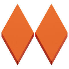 Obraz premium 3D Orange Diamond Pair Abstract Shape