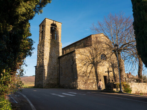 Italia, Toscana, Arezzo, Stia , la Pieve di Romena.