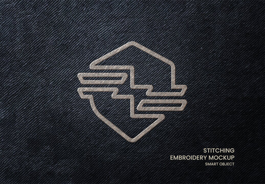 Stitching Embroidery Logo Mockup