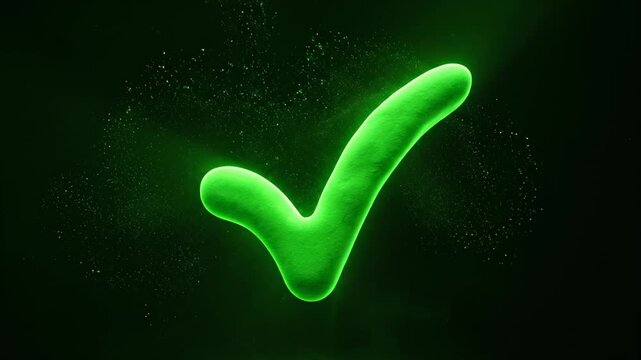 Tick Sign in Green and Cross Sign Icons for Approval