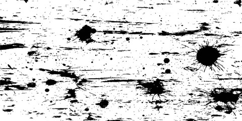 Fototapeta premium Grunge Ink Splatter and Scratch Texture Vector Background Black and White Distressed Overlay