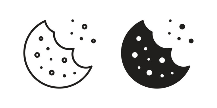 Cookie icons for website design and development, app development. EPS10