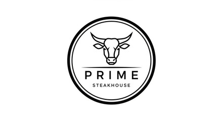 Prime Steakhouse Logo Design Element.