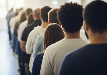 This is an image showing a large group of people standing