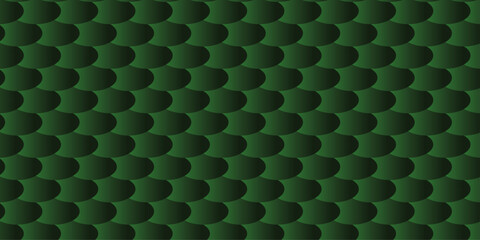 Seamless green abstract background featuring a 3d geometric pattern of light circular shapes and vector cubes on a textured metal surface backdrop for modern wallpaper design