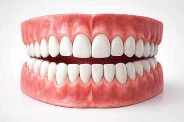 Obraz premium Human dentures full set of upper and lower teeth