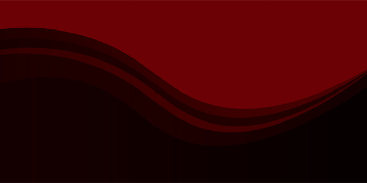 Red Wavy Abstract Background With Dark Gradient Curves for Modern Minimal Banner and Design Template eps 10