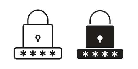 Password icons for website design and development, app development. EPS10