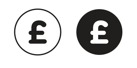 Obraz premium Pound icons for website design and development, app development. EPS10